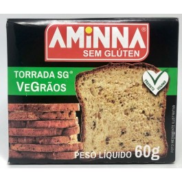 Torrada VeGrãos Sem Glúten Aminna - 60gr