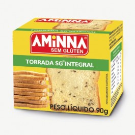 Torrada Sem Glúten Integral Aminna - 90gr