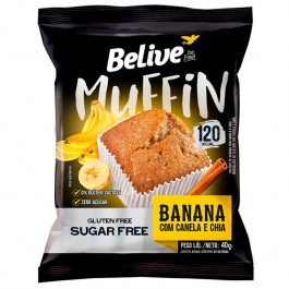 Muffin Banana com Canela e Chia Sem Açúcar Belive - 40gr