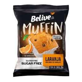 Muffin Laranja com Gotas de chocolate Belive Zero Açucar - 40g