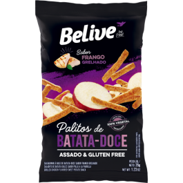 Palitos de Batata-Doce Frango Grelhado Belive  - 35gr