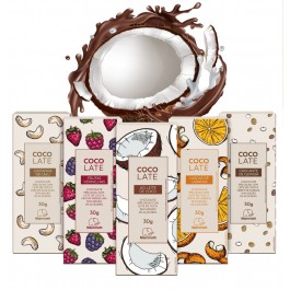 CocoLate 55% Cacau Ao Leite de Coco Mammoth - 30gr