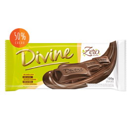 Chocolate Zero 50% cacau Divine - 130gr