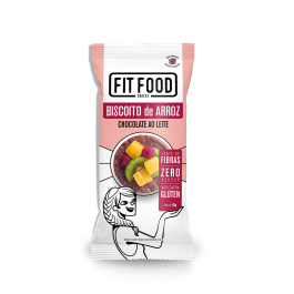 Biscoito Arroz com Chocolate ao Leite Fit Food - 60gr