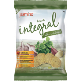 Biscoito Integral de Alho e Orégano Jasmine 80gr