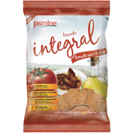 Biscoito Intergral Tomate Seco e Oliva 80gr
