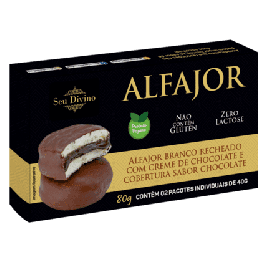 Alfajor Branco Seu Divino - 80gr
