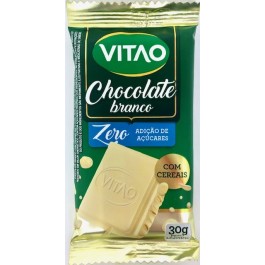 Chocolate Branco Com Cereais Zero Adição de Açúcares Vitao - 30g