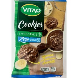 Cookies Integral Zero Adição de Açúcares com Cobertura de Chocolate Escuro Vitao - 150g
