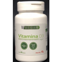 Vitamina D3 5mcg 200 UI WVegan - 60cp 