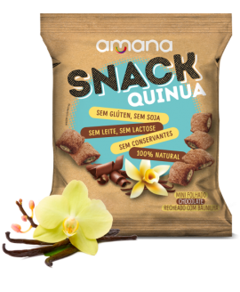 Mini Folhado de Chocolate com Recheio de Baunilha Amana - 40gr