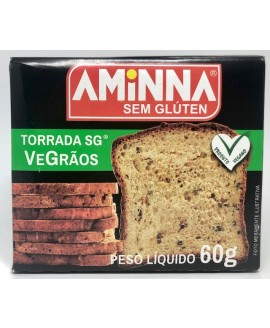 Torrada VeGrãos Sem Glúten Aminna - 60gr