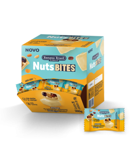 Bombom NutsBites Frutas com Chocolate Branco Banana Brasil - 15gr