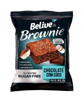 Brownie Chocolate com Coco Sem Açúcar Belive - 40gr