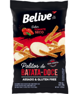 Palitos de Batata-Doce Tomate Seco Belive - 35gr