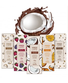 CocoLate 55% Cacau Ao Leite de Coco Mammoth - 30gr
