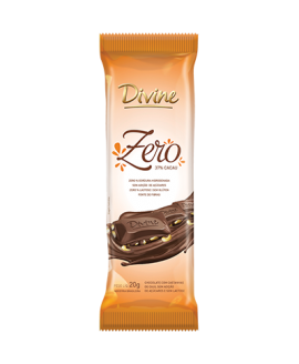 Chocolate Zero ao Leite com Castanha Divine - 20gr