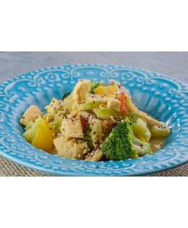 Curry de Frango com Legumes e Cogumelos Paris Olive Alimentação Low Carb