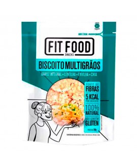 Biscoito de Arroz Integral Multigrãos Fit Food - 50gr