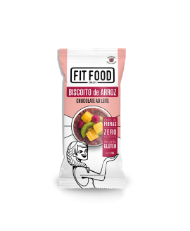 Biscoito Arroz com Chocolate ao Leite Fit Food - 60gr