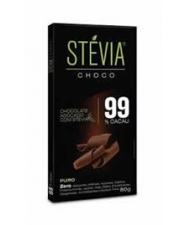 Chocolate Stévia 99% Cacau Genevy - 80gr