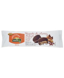 Biscoito de Arroz Recheado com Pasta de Amendoim, Alfarroba e Canela Natural Life - 40gr