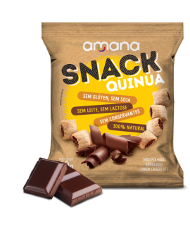 Mini Folhado de Chocolate com Recheio de Chocolate Amana - 40gr