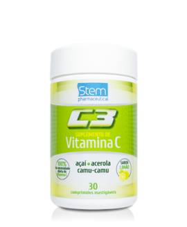 Vitamina C3 Stem Pharmaceutical Mastigável -780mg - 30cp