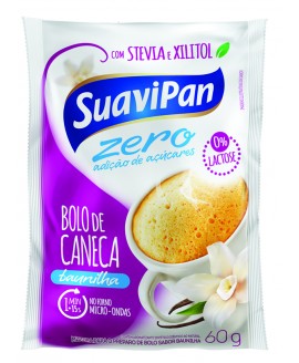Bolo de Caneca Zero Açúcar Baunilha Suavipan - 60gr