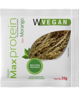 Max Protein Morango WVegan - Sachê 33gr