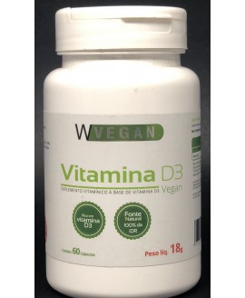 Vitamina D3 5mcg 200 UI WVegan - 60cp 