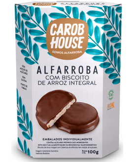 Alfarroba com Biscoito de Arroz Integral Carob House - 100gr