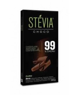 Chocolate Stévia 99% Cacau Genevy - 80gr