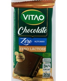 Chocolate com Cereais Zero Lactose Vitao - 30gr