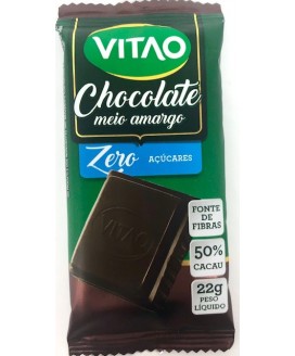 Chocolate Meio Amargo Zero Açúcar Vitao - 22g